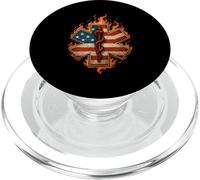 American Flag Star of Life Fire Patriotic Paramedic PopSockets PopGrip for MagSafe