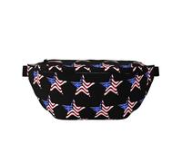 American Flag Stars Crossbody Chest Pack Lightweight Messenger Bag with Adjustable Strap for Commuting and City Trips