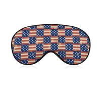 American Flag Stars Sleep Eye Mask Blocks Light Cover Eyeshade for Men Women