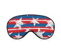 American Flag Stars Sleep Mask Night Cover Eye for Women Men BlockLight for Airplane Travel Nap Adjustable Strap