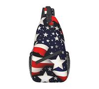 American Flag Stars Stripes American Flag Stars Stripes Chest Bag Diagonally Sling Backpack Men Women Travel by Multifunctional Outdoor Sports Daypack
