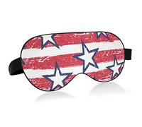 American Flag Stars Stripes Breathable Sleeping Eyes Mask, Cool Feeling Eye Sleep Cover for Summer Rest, Elastic Contoured Blindfold for Women & Men Travel