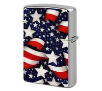 American Flag Stars Stripes Metal Lighter Case Cover, Personalized Graffiti Lighter Sleeve, Waterproof Double-Sided Protector for Women Men Gifts