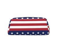 American Flag Stars Stripes Print Adults Pencil Bag Versatile Pencil Case Zipper Multifunctional Zipper Pencil Case