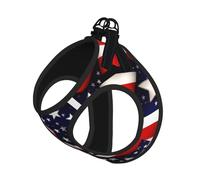 American Flag Stars Stripes Print Dog Harness Leash Set Reflective Pet Harness Puppy Vest Suitable Dogs Cats Small Breeds