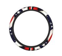 American Flag Stars Stripes Print Functionality Car Steering Wheel Protector Non-Slip Practical Cars Trucks Accessory