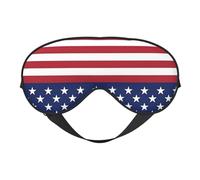 American Flag Stars Stripes Print Functionality Cozy Eye Mask Adjustable Strap Nap Night Travel Camping Yoga Relax