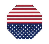 American Flag Stars Stripes print Leather Coasters Set Waterproof Anti-Scald Drink Coasters Mugs Mat For Kitchen Coffee Table 10 CM 4 PCS