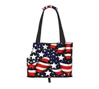 American Flag Stars Stripes print Puppy Carrier Walking Dog Bags Pets Dogs Carrier Bags for small Dogs and Cat and Rabbit
