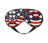 American Flag Stars Stripes Print Sleep Mask Silk-Like Eye Mask Sleeping Eye Mask for Women Men for Travel Sleep Relaxation