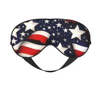 American Flag Stars Stripes Print Soft Eye Mask Lightweight Sleep Aid Breathable Blackout Travel Nap Yoga Meditation