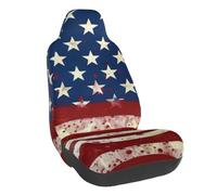 American Flag Stars Stripes Printed Car Seat Covers-Universal Elastic Auto Chair Covers,Automobile Interior Cars Accessories,Front Seat Cover For Most Cars,Sedan,Suv