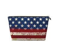American Flag Stars Stripes Printed Travel Toiletry Bag - Handbag Organizer, Purse Organiser Insert Handbag,Inner Storage Bag in Bag with Zipper Bag