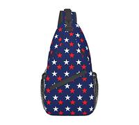 American Flag Stars Stripes Sling Backpack Chest Bag Crossbody Shoulder Bag Travel Hiking Daypack for Men Women