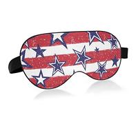 American Flag Stripes & Stars Breathable Sleeping Eyes Mask, Cool Feeling Eye Sleep Cover for Summer Rest, Elastic Contoured Blindfold for Women & Men Travel