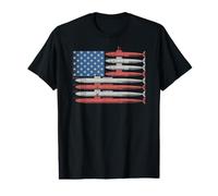 American Flag Submarine Patriotic Veteran Value Graphic T-Shirt
