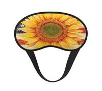 American Flag Sunflowers Ultimate Eye Mask for Sleeping, Soft and Comfortable Eye Mask, Relaxing Zero Pressure Night Blindfold.