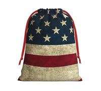 American Flag Super Soft Velvet Christmas Storage Bag Festival Promotion Annual Celebration and Daily Use