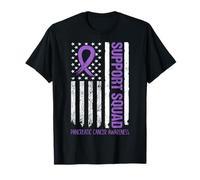 American Flag Support Squad Pancreatic Cancer Awareness T-Shirt