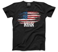 American Flag T-Shirt - Kirk Tshirt Political Top Statement Tee Patriotic - L Black