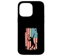 American Flag Tennis Player Racket Sports Court Case for iPhone 14 Pro Max