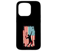 American Flag Tennis Player Racket Sports Court Case for iPhone 15 Pro