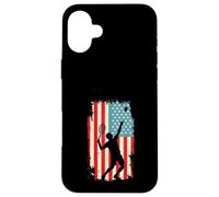 American Flag Tennis Player Racket Sports Court Case for iPhone 16 Plus