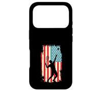 American Flag Tennis Player Racket Sports Court Case for iPhone 17 Pro