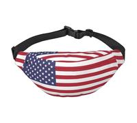American flag Travel crossbody waist bag, suitable for sports, running, cycling, traveling, fishing boys large waist bag,