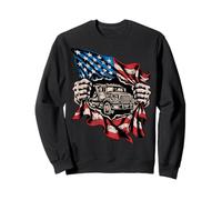 American Flag Truck Driver Patriotic Trucker Sweatshirt