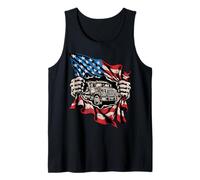 American Flag Truck Driver Patriotic Trucker Tank Top