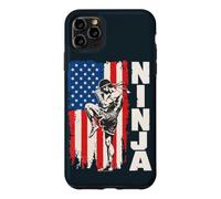 American Flag USA Muay Thai Fighter Kickboxing Ninja Case for iPhone 11 Pro Max