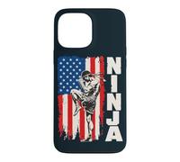 American Flag USA Muay Thai Fighter Kickboxing Ninja Case for iPhone 13 Pro Max