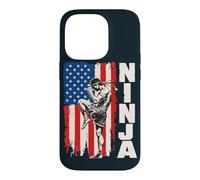 American Flag USA Muay Thai Fighter Kickboxing Ninja Case for iPhone 14 Pro