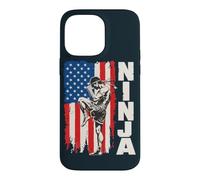 American Flag USA Muay Thai Fighter Kickboxing Ninja Case for iPhone 14 Pro Max
