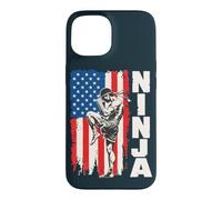 American Flag USA Muay Thai Fighter Kickboxing Ninja Case for iPhone 15