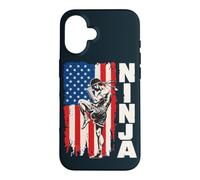 American Flag USA Muay Thai Fighter Kickboxing Ninja Case for iPhone 16