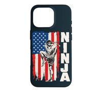 American Flag USA Muay Thai Fighter Kickboxing Ninja Case for iPhone 16 Pro