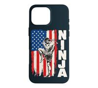 American Flag USA Muay Thai Fighter Kickboxing Ninja Case for iPhone 16 Pro Max