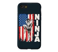 American Flag USA Muay Thai Fighter Kickboxing Ninja Case for iPhone SE (2020) / 7/8