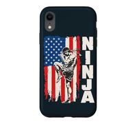 American Flag USA Muay Thai Fighter Kickboxing Ninja Case for iPhone XR