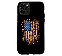 American Flag USA Pumpkins Corn And Fall Leaves US Harvest Case for iPhone 11 Pro