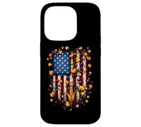 American Flag USA Pumpkins Corn And Fall Leaves US Harvest Case for iPhone 14 Pro