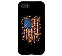American Flag USA Pumpkins Corn And Fall Leaves US Harvest Case for iPhone SE (2020) / 7/8