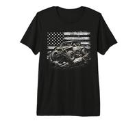 American Flag UTV Side by Side SXS Off Road Crawler Truck Premium T-Shirt