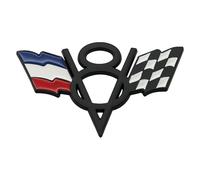 American Flag V8 Emblem Sticker Badge Car Head Side Mudguard Rear Boot 3D Metal Emblem Badge Sticker Suitable for