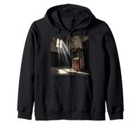 American Flag Vending Machine Abandoned Church Cathedral Zip Hoodie