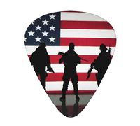 American Flag Veterans Day Guitar Picks with Organizer Storage Box Guitar Plectrums 12PCS 3 Thickness Thin Medium Heavy 0.46 0.71 0.96mm Guitar Picks For Acoustic Electric or Bass Guitars