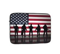 American Flag Veterans Day Patterned laptop sleeve ï¼Œ12 inch suitable for laptops, tablets, etc