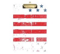 American Flag Vintage Acrylic 1 clipboard Standard Letter A4 Size Plastic for Nursing Student Trade Quest Gold 12x9in Tabla para escribir